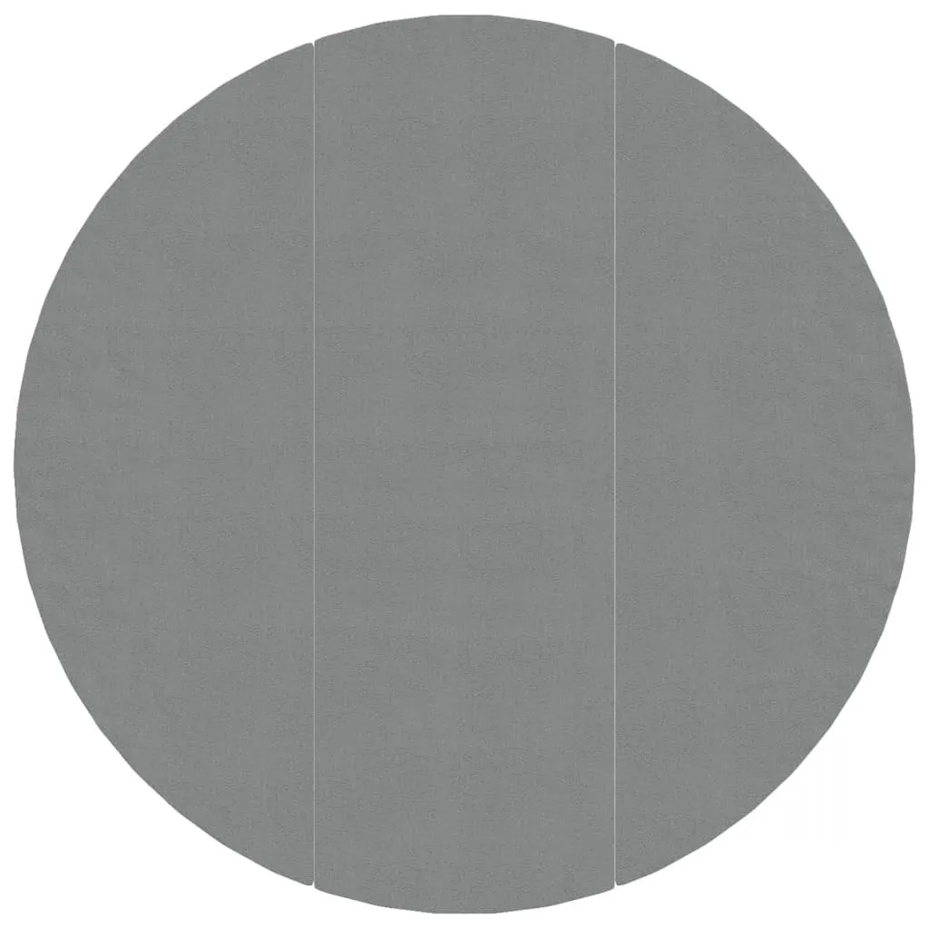 vidaXL Bunnmatte lysegrå Ø396 cm polyester geotekstil