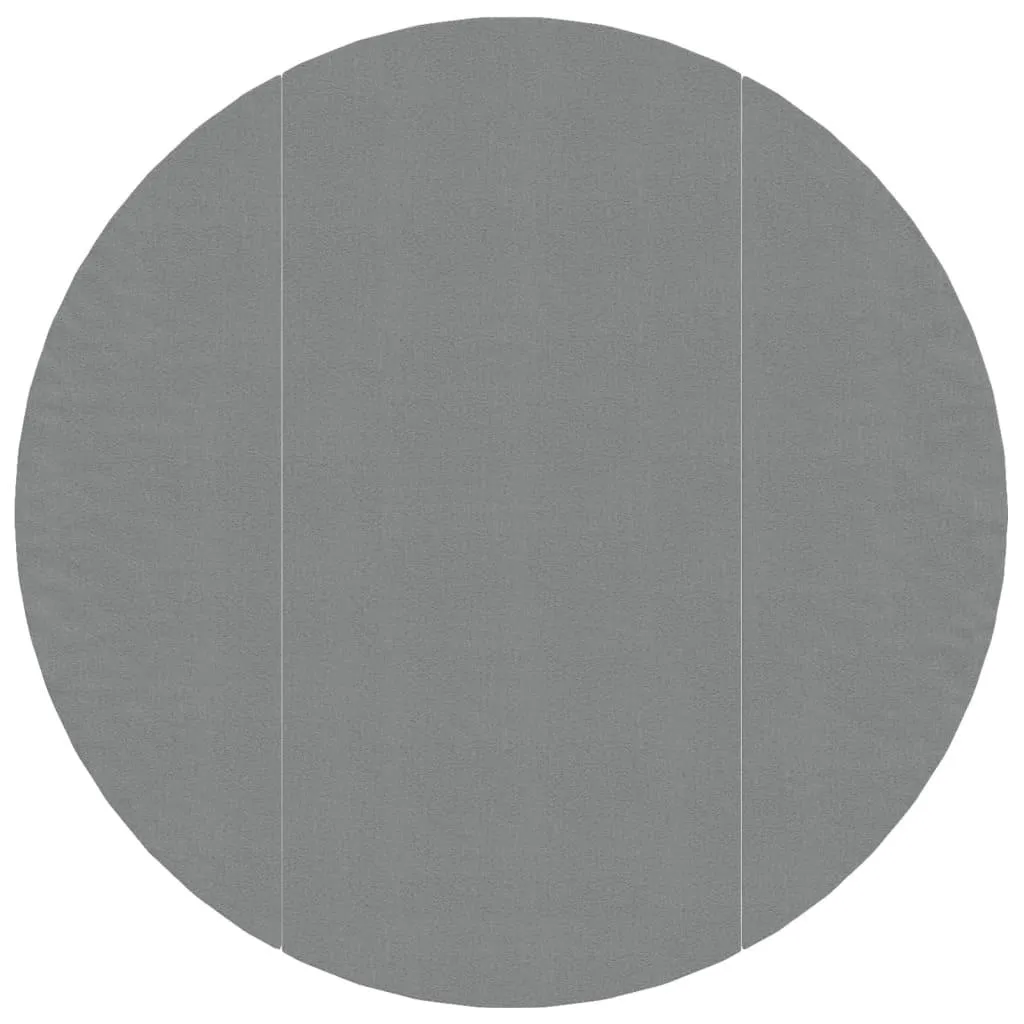 vidaXL Bunnmatte lysegrå Ø306 cm polyester geotekstil