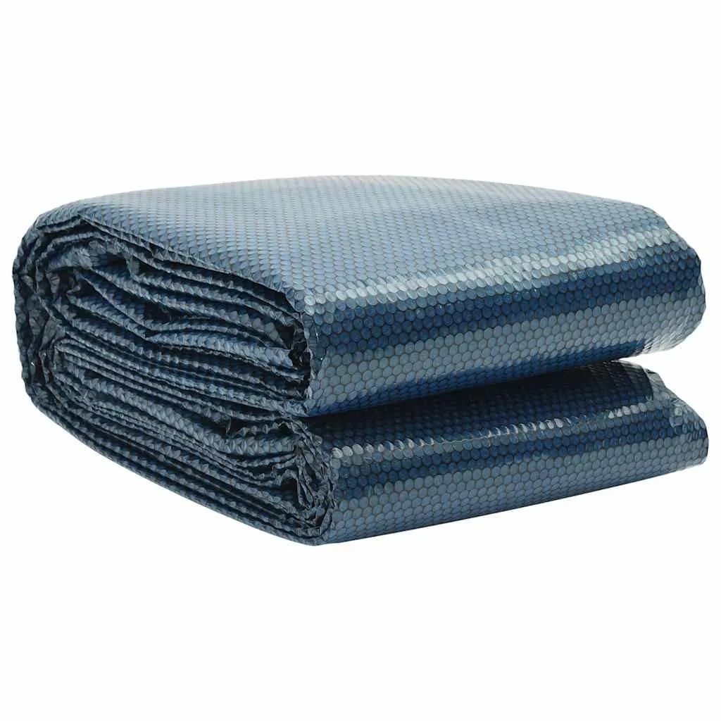 vidaXL Flytende solarduk til basseng PE 450x220 cm svart og blå