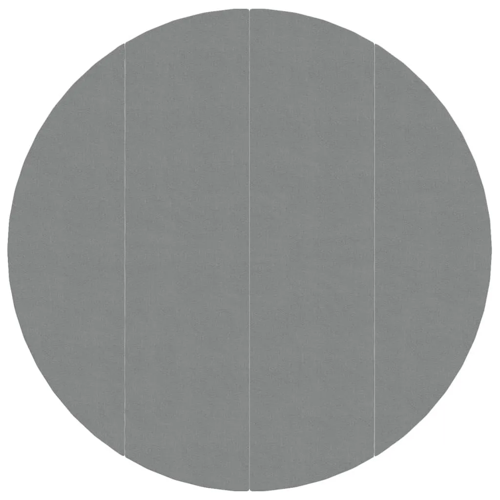 vidaXL Bunnmatte lysegrå Ø428 cm polyester geotekstil