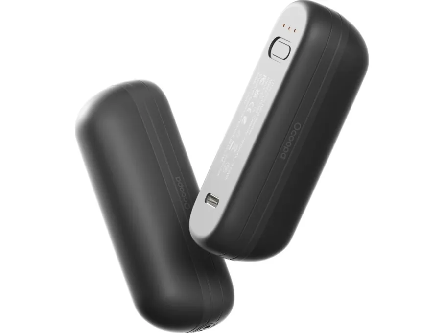 Ocoopa UT2s mini elektronisk håndvarmer 5200 mAh opptil 6 timer sort