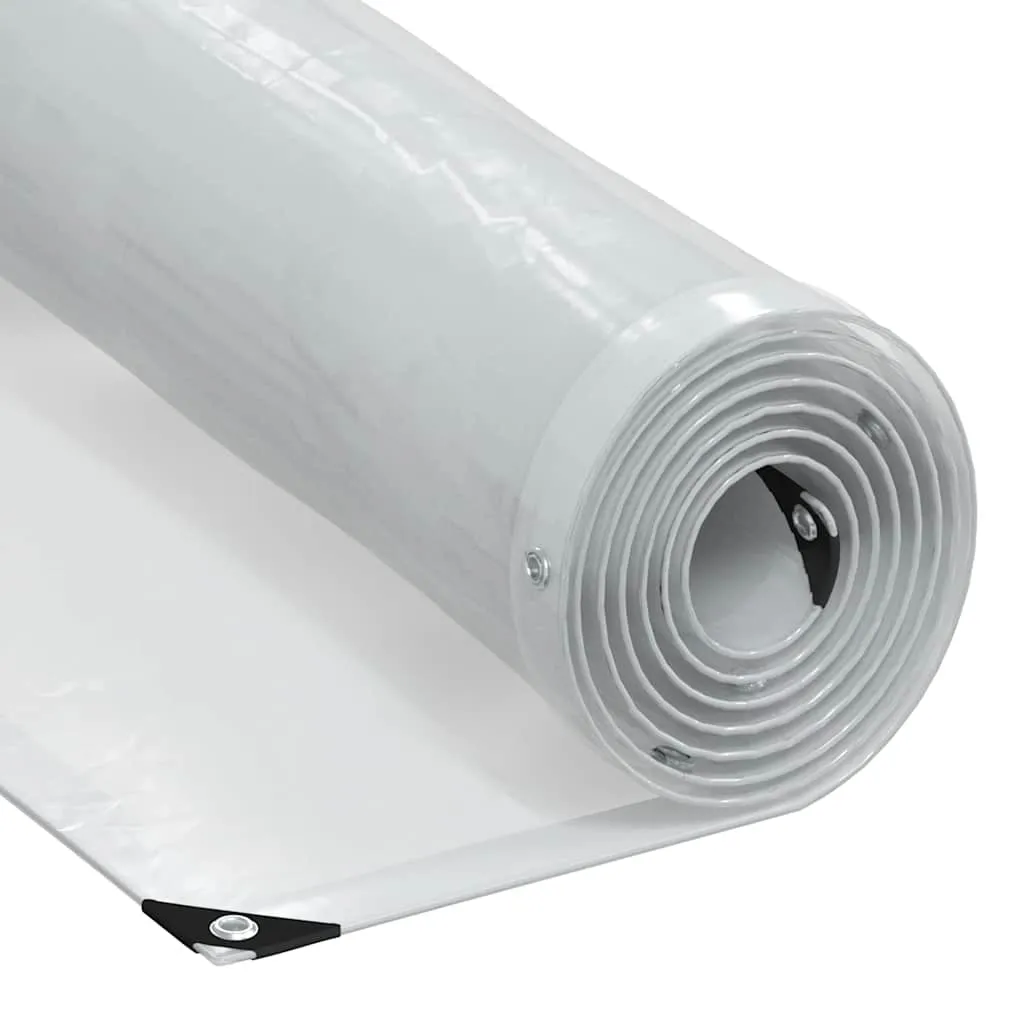 vidaXL Gjennomsiktig presenning med maljer 3x4 m polyetylen