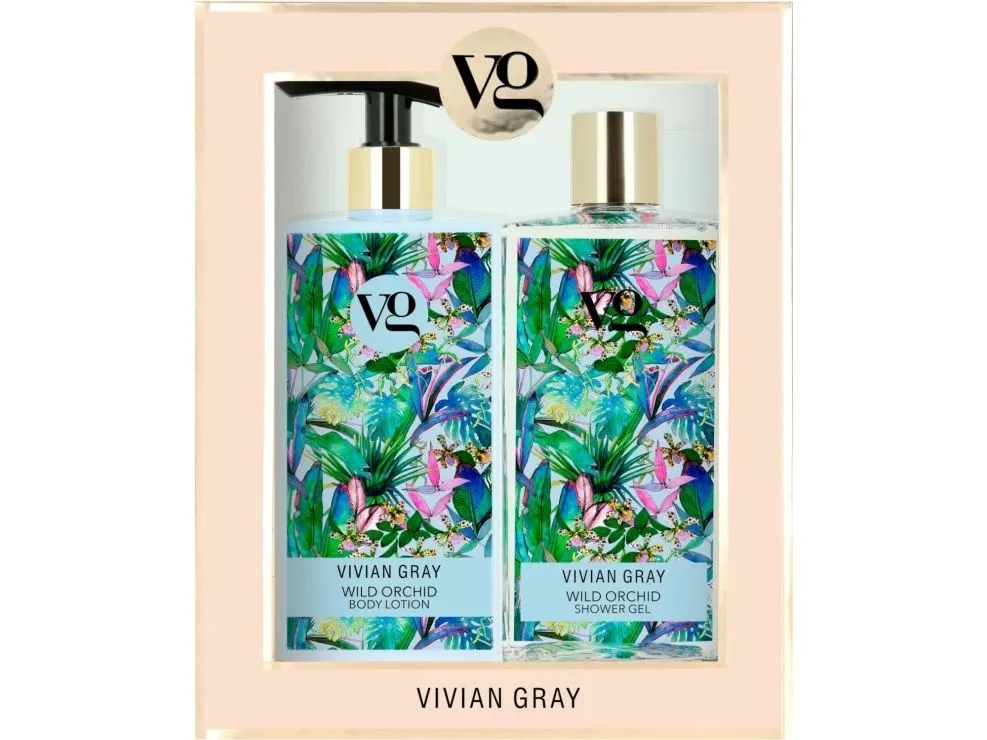 Vivian Gray Wild Orchid Cosmetic Set Shower Gel And Body Lotion