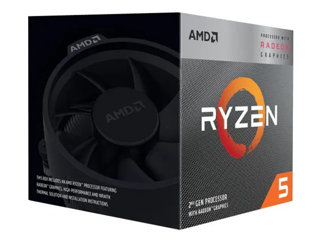 AMD Ryzen 5 3400G - 3.7 GHz - 4 kjerner - 8 tråder - 4 MB cache - Socket AM4 - Boks