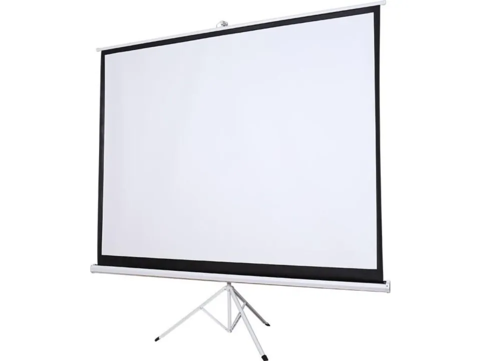 Projektorlerret Silelis ET-2 118" (213x213 cm) 1:1 automatisk utrulling trippelt stativ