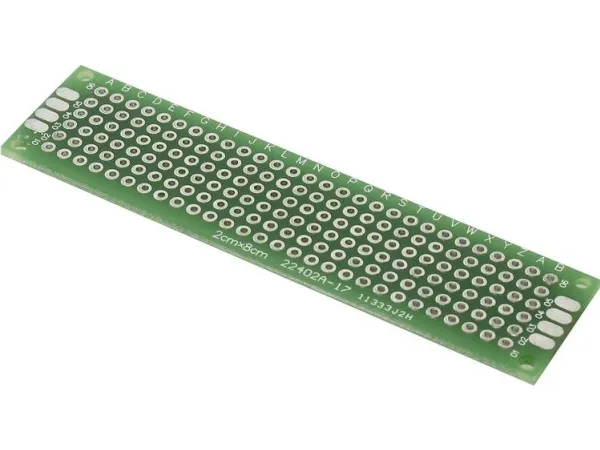 TRU COMPONENTS PCB2-4060 kretskort for eksperimenter, epoxy (L x B) 60 mm x 40 mm, 35 µm, rutenett 2,54 mm (1 stk.)