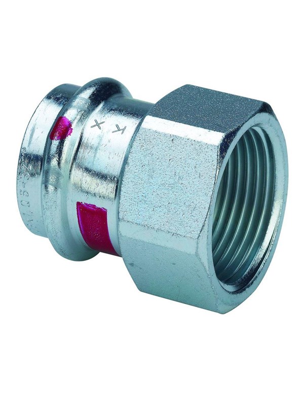 Viega Prestabo transition 42 x 1 1/2" socket/socket galvanized steel