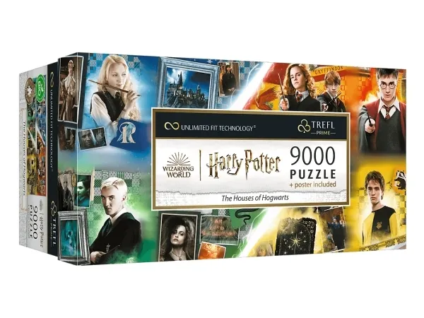 Puslespill Trefl Prime 9000 Harry Potter Galtvort House Wizarding World UFT Puslespill + plakat