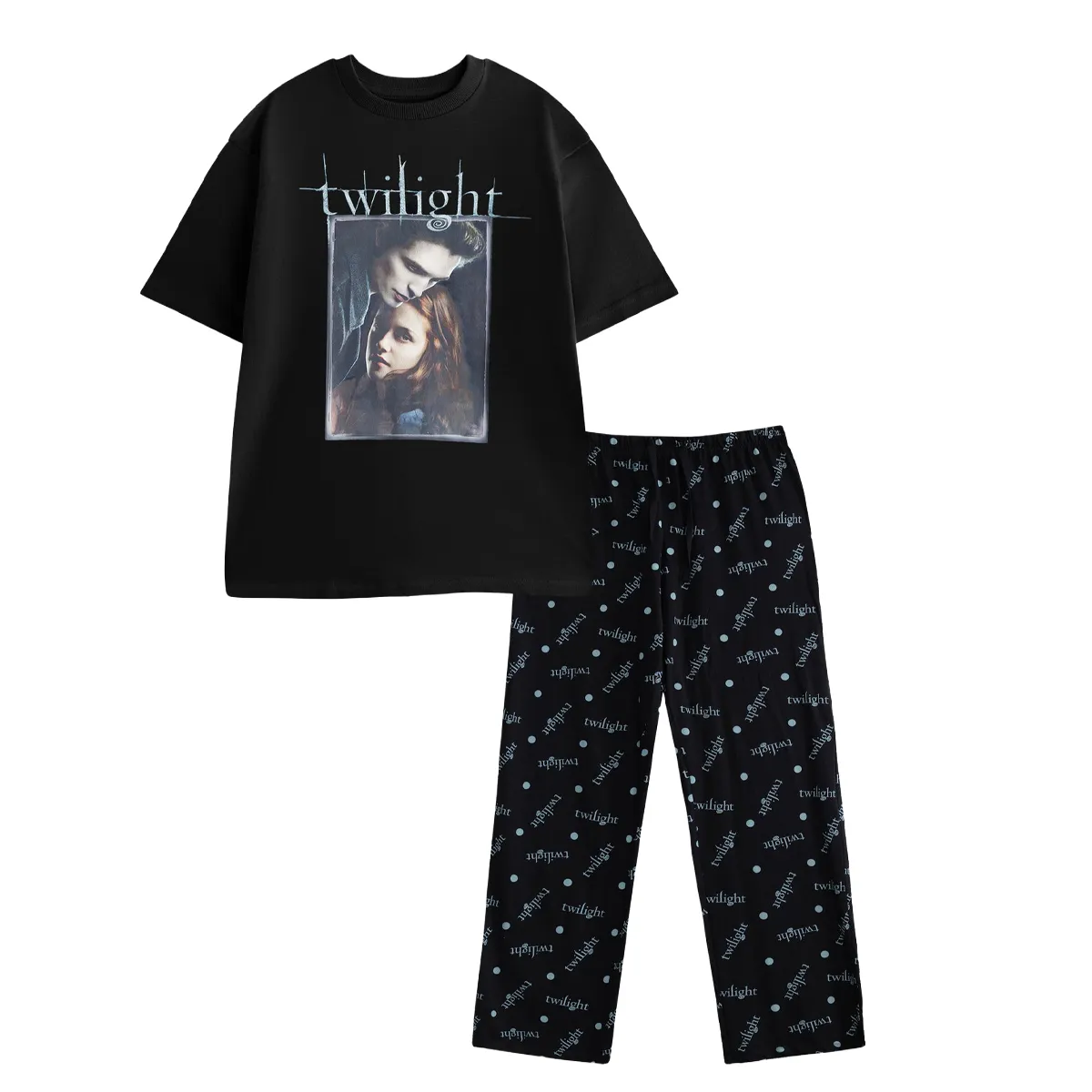 Twilight Womens/Ladies Logo Short-Sleeved Long Pyjama Set