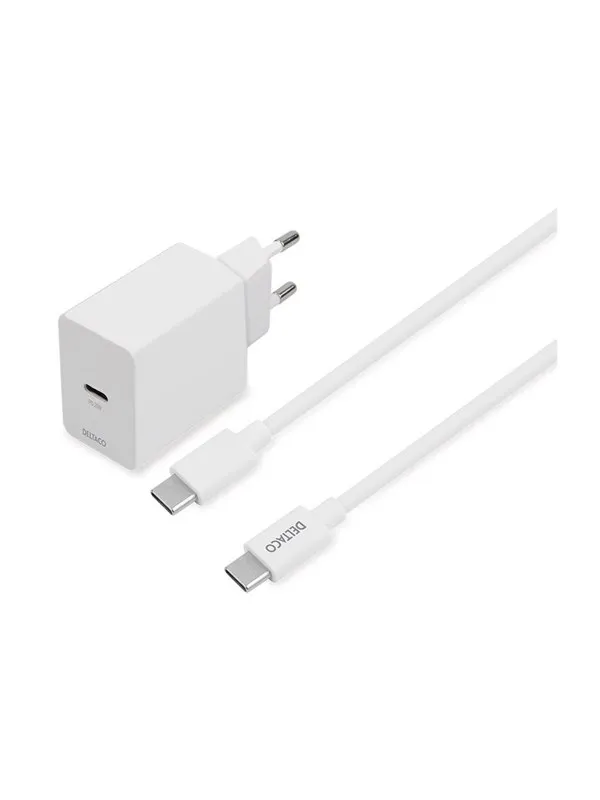 Deltaco USBC-AC146 Power Adapter - USB-C - 20 Watt