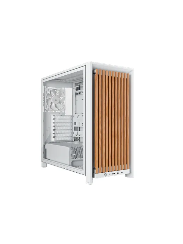 Corsair FRAME 4000D Wood RS (White & Oak) - Kabinett - Miditower - Hvit