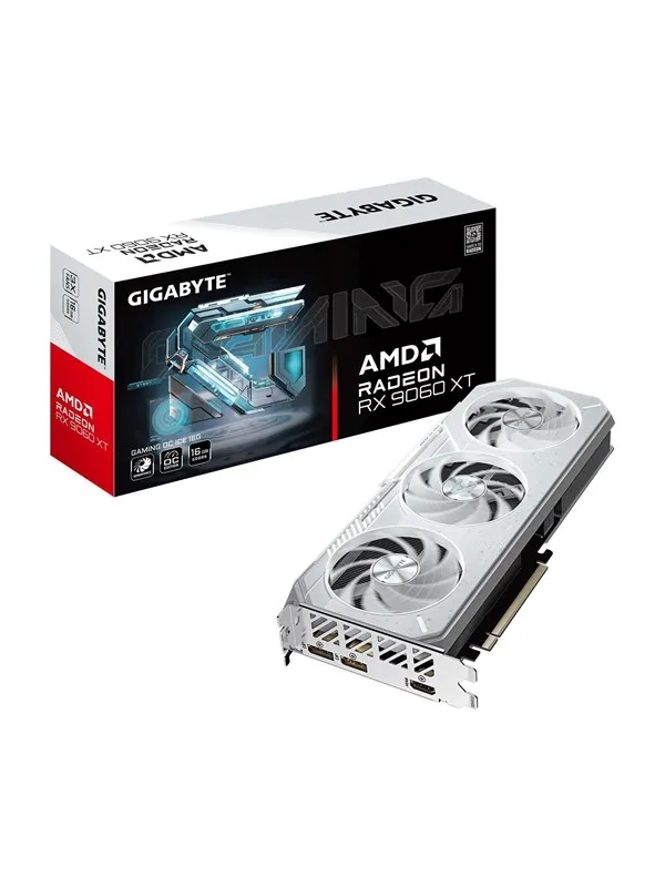 GIGABYTE Radeon RX 9060 XT GAMING OC ICE - 16GB GDDR6 RAM - Grafikkort
