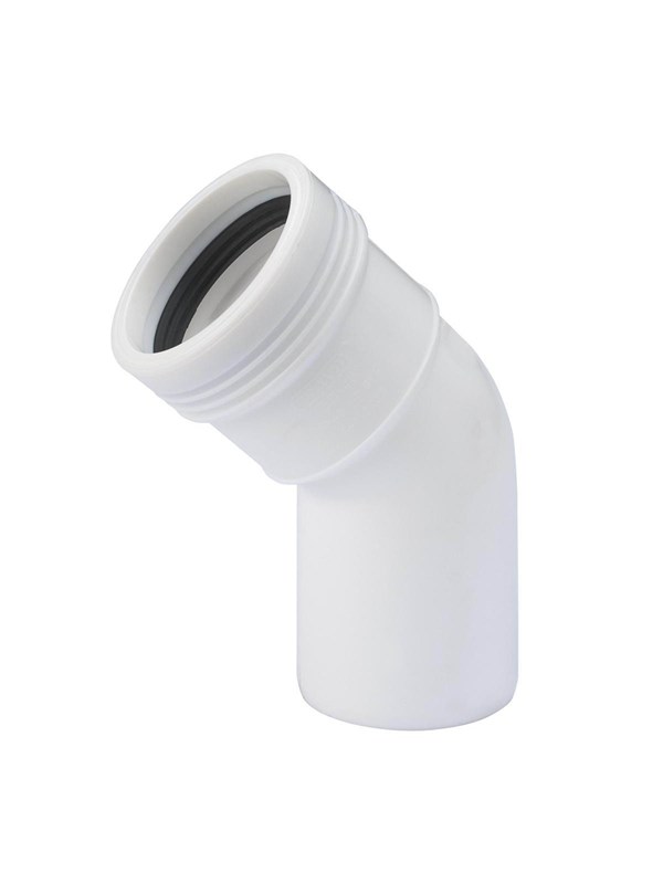 Wavin Wafix pp bend 45° x 40 mm white