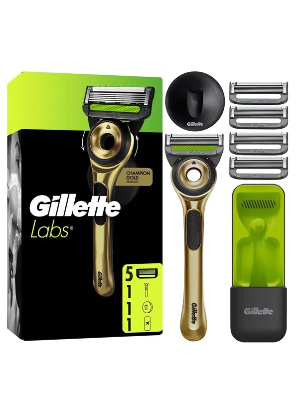 Gillette Labs Razor 5 blades + Hanger Gold