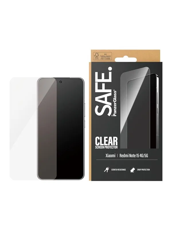 SAFE by PanzerGlass Screen Protector Xiaomi Redmi Note 15 4G | 5G | Ultra-Wide Fit