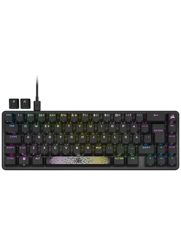 Corsair K65 PRO Mini 65% Optical OPX - ND - Gamingtastatur - Uten numpad - Nordisk - Svart
