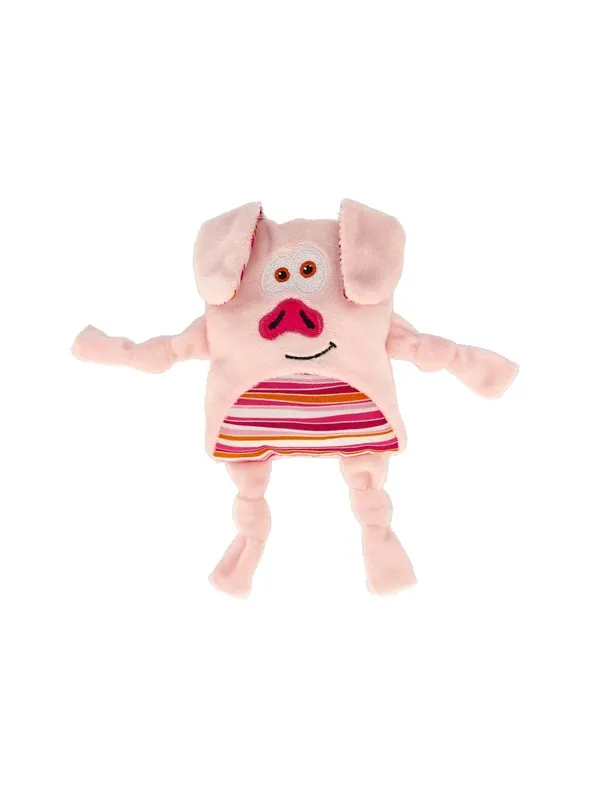 Dogman Rosa Pigge Plutt Pipende Plysj Hundeleke 20cm