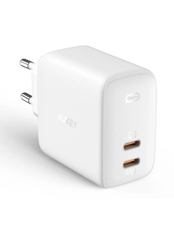 Aukey PA-B4 Omnia Duo 65W Dual-Port PD Wall Charger with GaNFast Tech