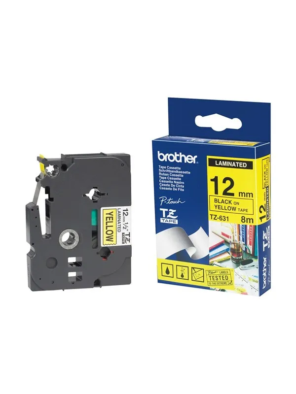Brother Tape brother 12 mm black/yellow
