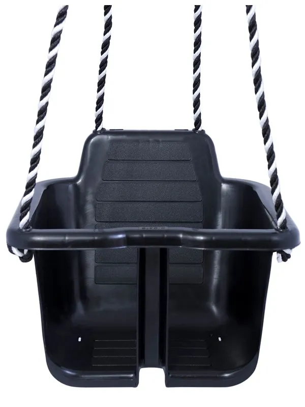 Plasto  Baby swing with ropes black