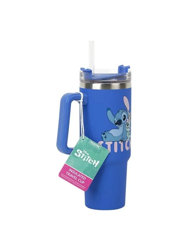 Paladone - Stitch Blue 900ml Insulated Cup and Straw