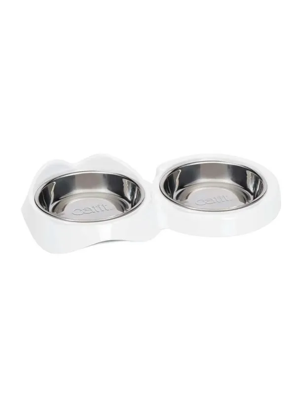 Catit PIXI Feeding Dish Double White