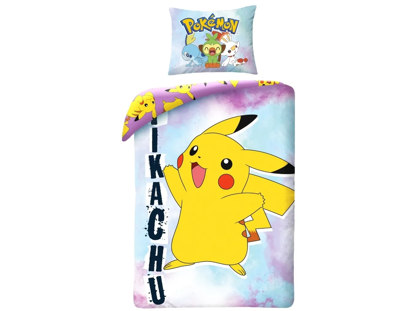 Pokemon Pikachu Sengetøj - 100 procent bomuld Model 2