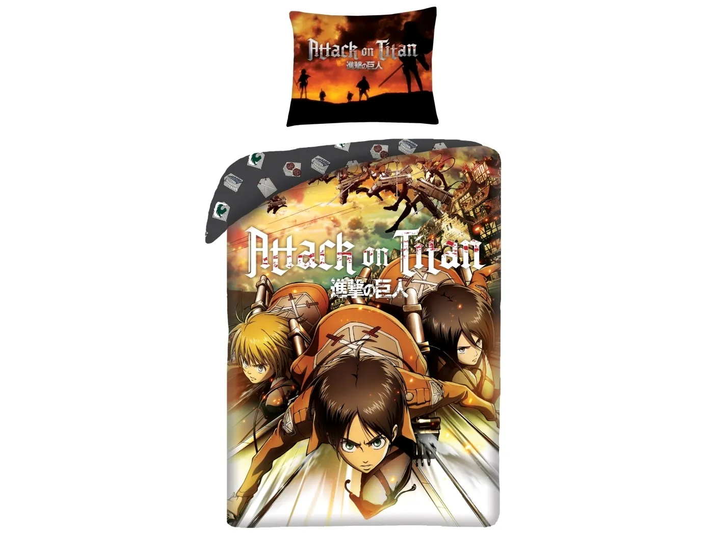 Attack on Titan Sengetøj - 100 procent bomuld