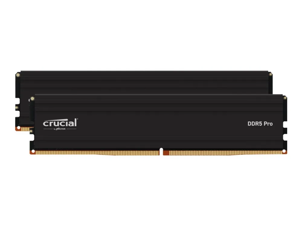 Crucial - DDR5 - sett - 32 GB: 2 x 16 GB - DIMM 288-pin - 5600 MHz / PC5-44800 - CL46 - 1.1 V - ikke-bufret