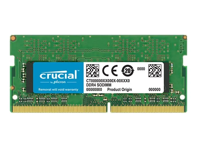 Crucial - DDR4 - sett - 64 GB: 2 x 32 GB - SO DIMM 260-pin - 3200 MHz / PC4-25600 - CL22 - 1.2 V - ikke-bufret - ikke-ECC