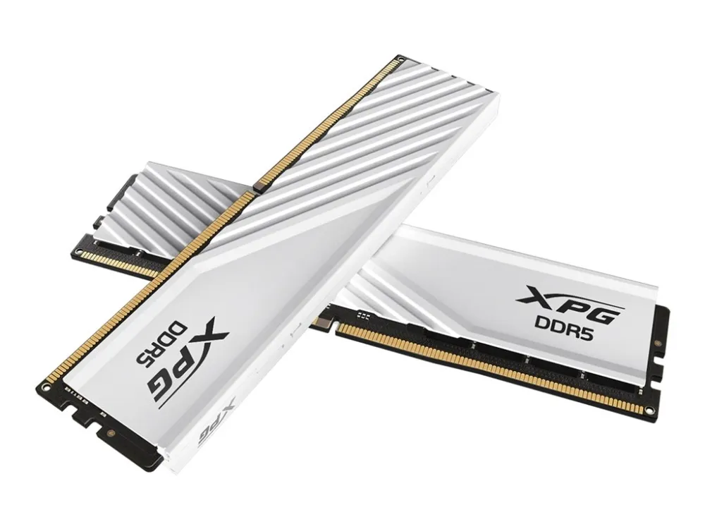 XPG LANCER BLADE - DDR5 - sett - 16 GB: 2 x 8 GB - DIMM 288-pin lav profil - 6000 MT/s / PC5-24000 - CL48 - 1.1 - 1.4 V - on-die ECC - hvit
