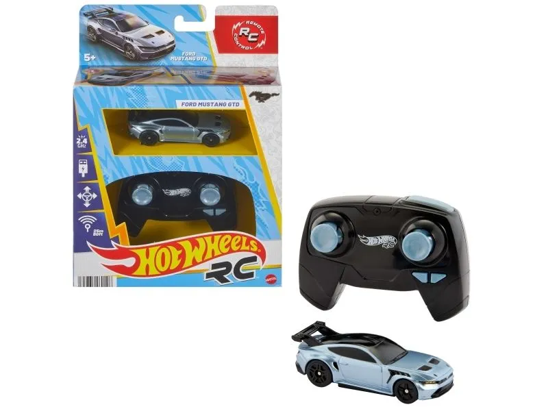 Hot Wheels RC 1:64 Scale Ford Mustang GTD Vehicle, Fingerbrettsett, 5 år, Plast, Flerfarget