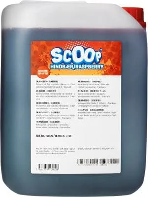 Scoop Slush Ice Hindbær - sukkerfri - 5 ltr.