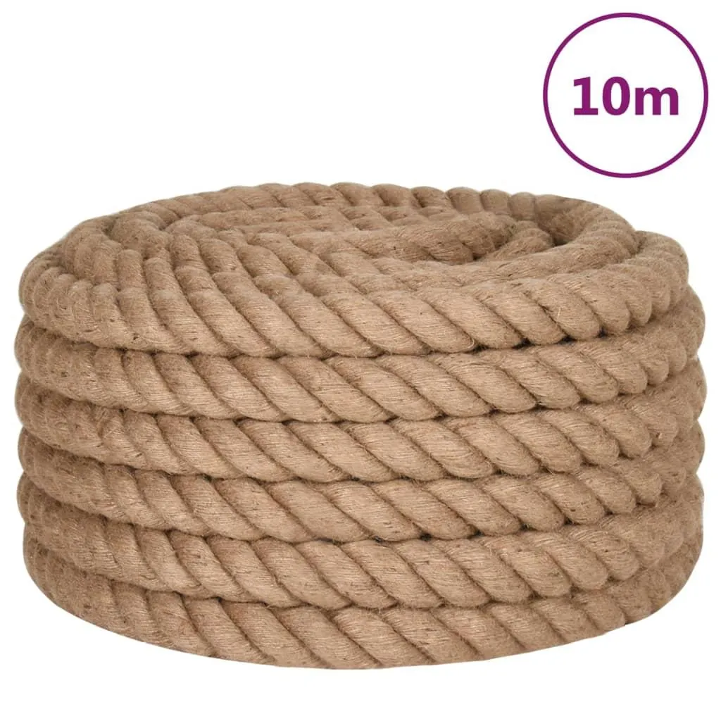 vidaXL Jutetau 10 m lang 30 mm tykk