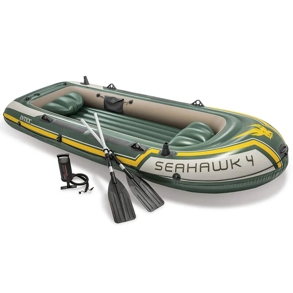 INTEX Seahawk 4 Oppblåsbar båt med årer og pumpe 68351NP