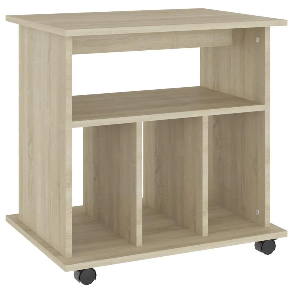 vidaXL Rulleskap sonoma eik 60x45x60 cm sponplate