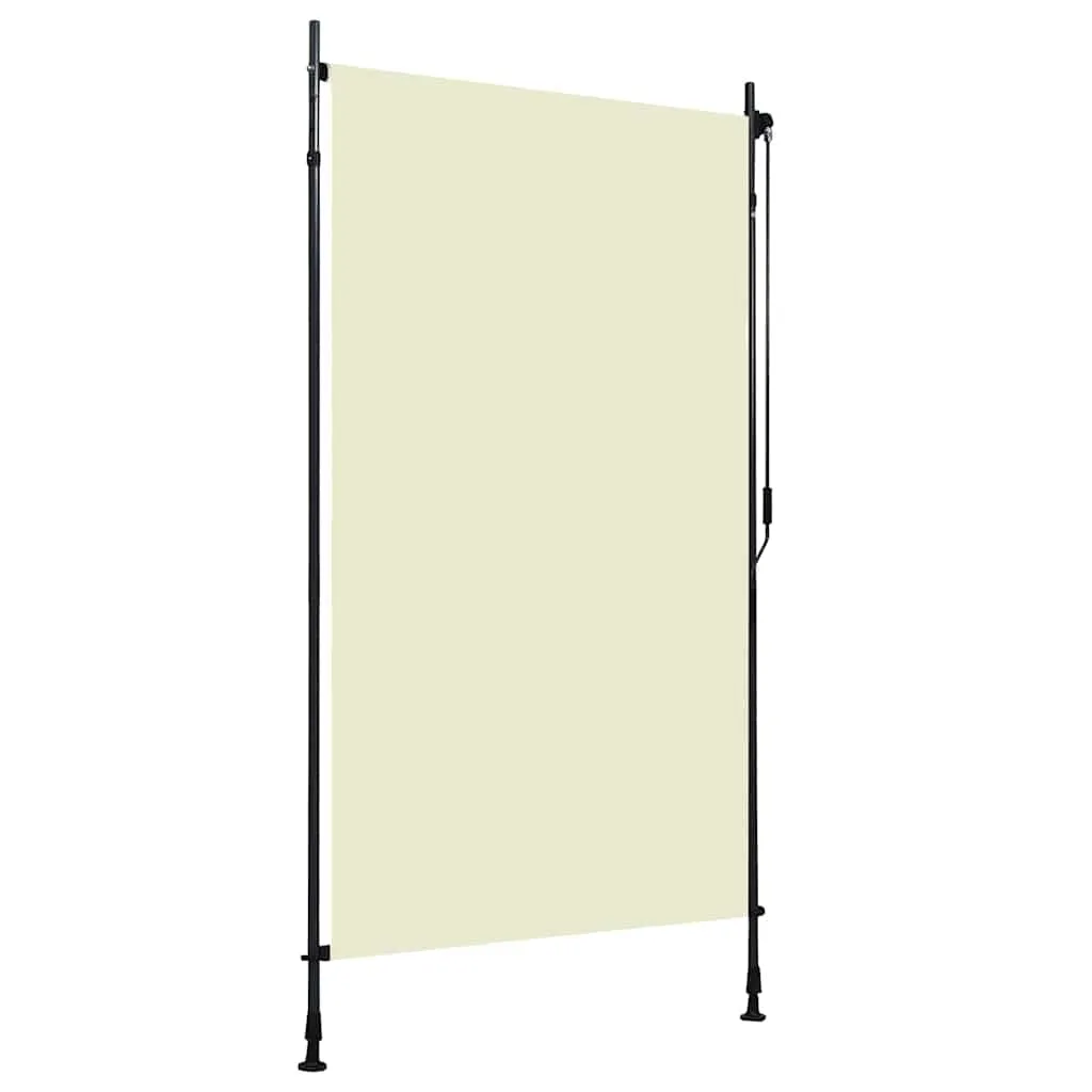 vidaXL Utendørs rullegardin 120x270 cm kremhvit