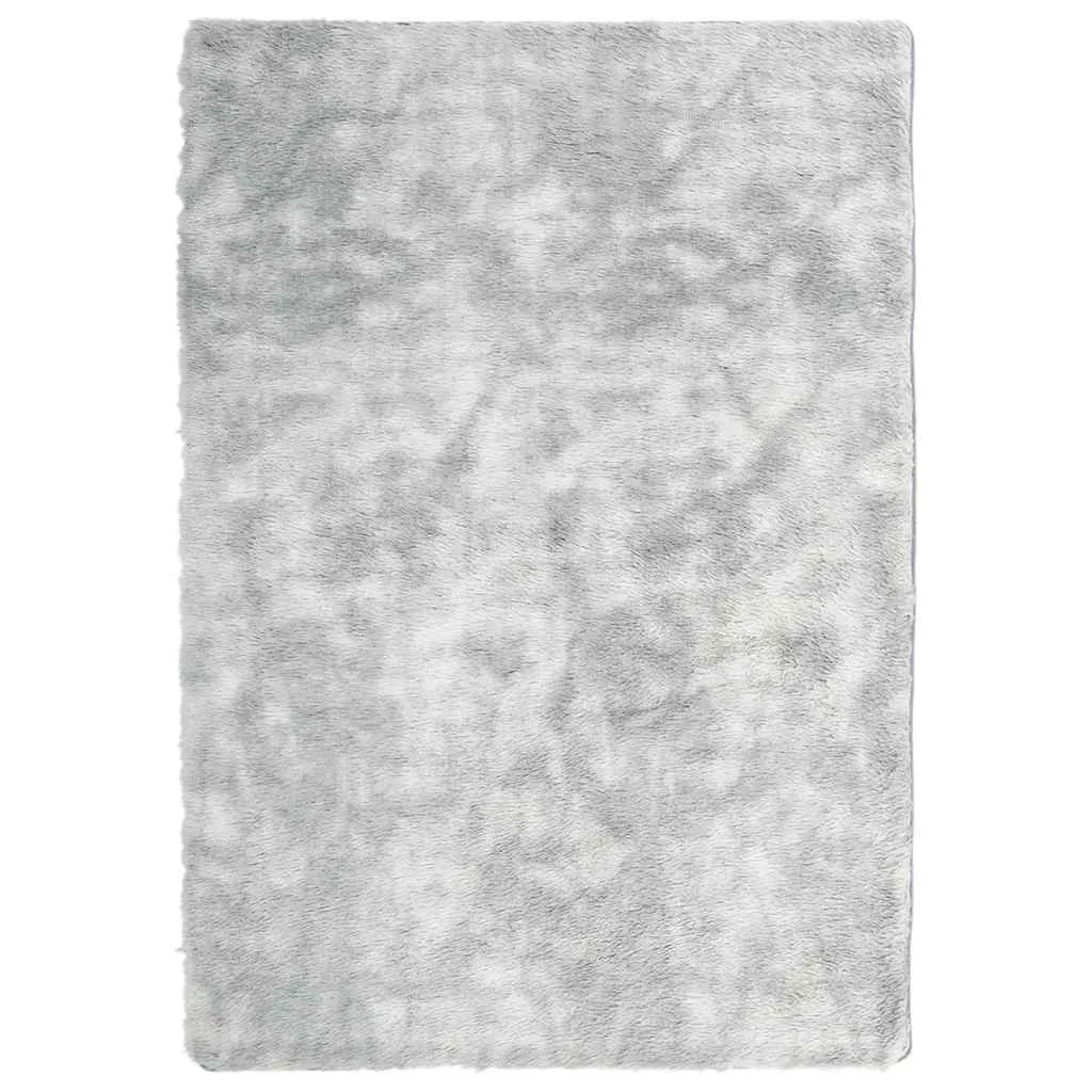 vidaXL Flossteppe med lang luv NAVARRA lysegrå 120x170 cm polyester