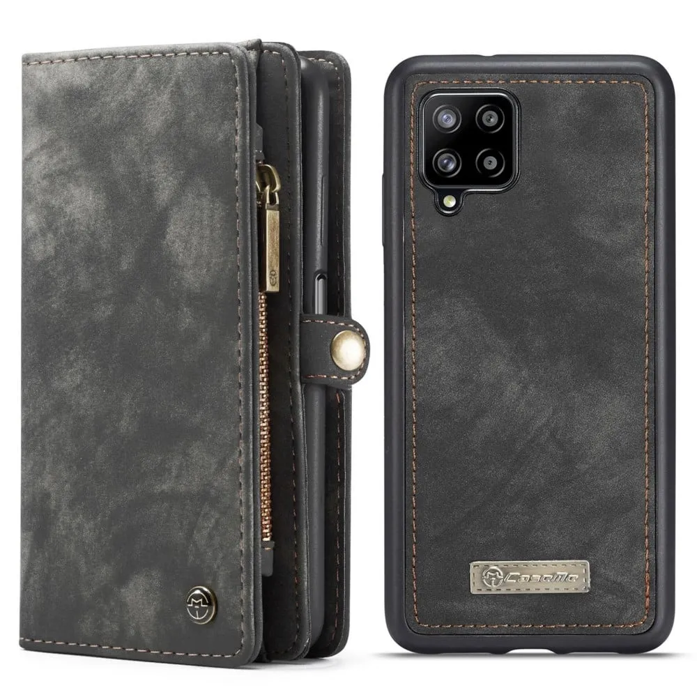 CaseMe Samsung Galaxy A12 5G Lommebok med Glidelås - Svart