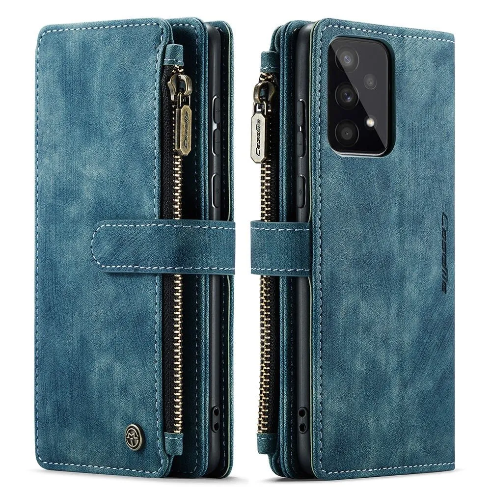 CaseMe telefonetui med glidelås og lommebok for Samsung Galaxy A53 5G - Grønn
