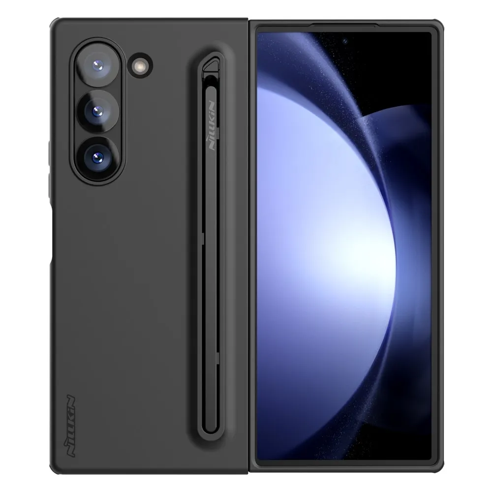 NILLKIN Flex Pure Folddeksel til Samsung Galaxy Z Fold6 5G Silikon+PC - telefonveske med styluspenn - svart
