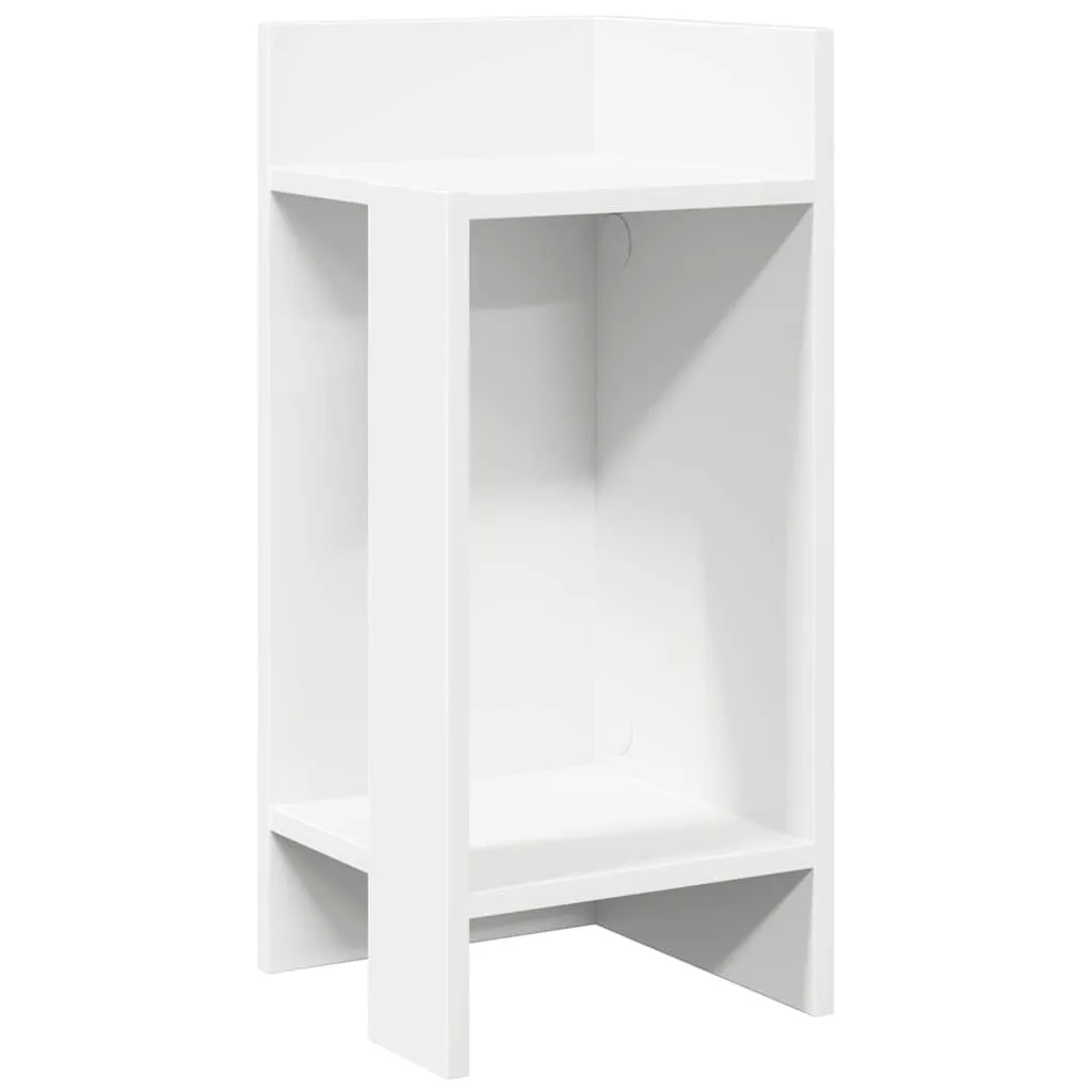 vidaXL Sidebord 2 stk med hylle hvit 25,5x27x60 cm