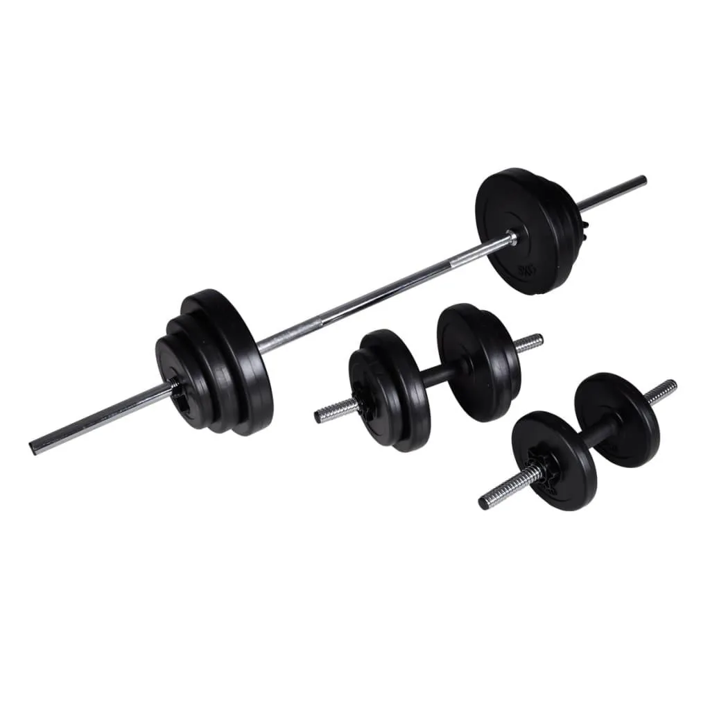 vidaXL Vektstang- og manualsett 30,5kg