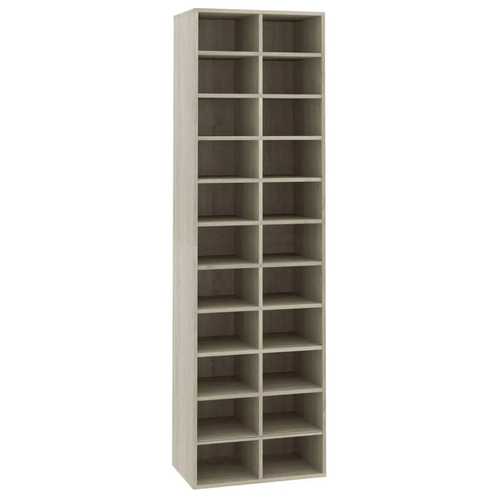 vidaXL Skoskap sonoma eik 54x34x183 cm sponplate
