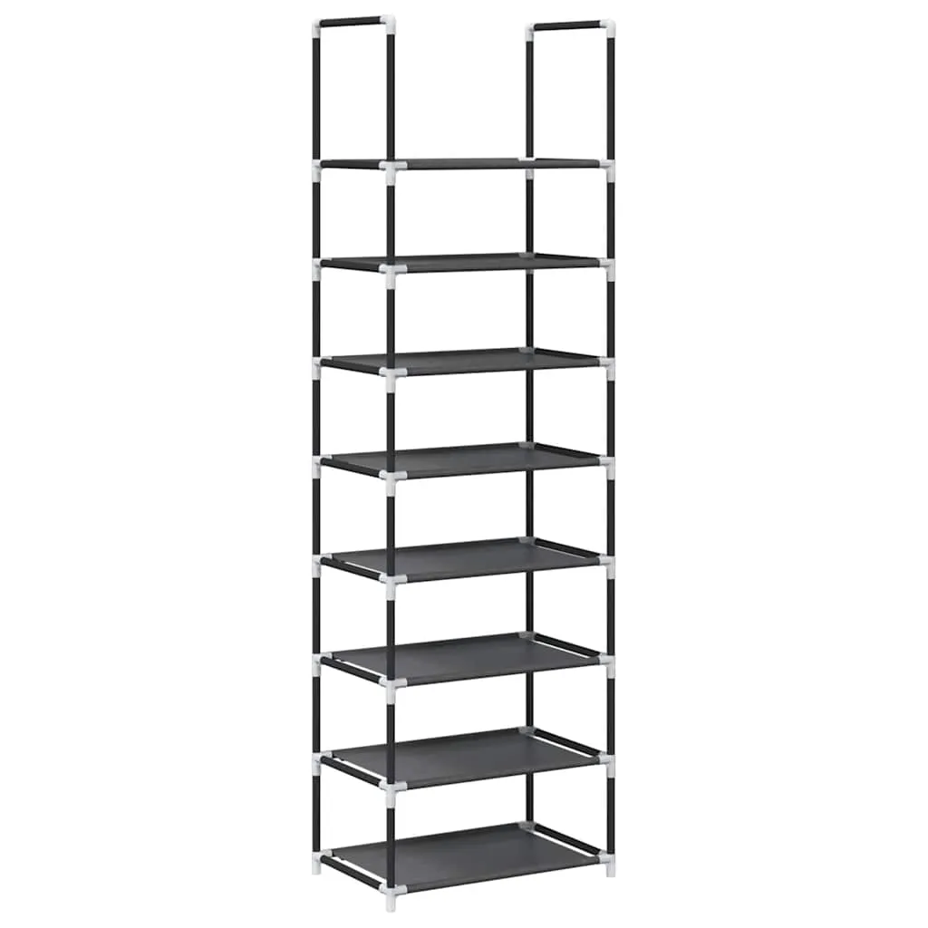 vidaXL Skostativ 8-lags svart 44x28x145 cm ikke-vevd stoff