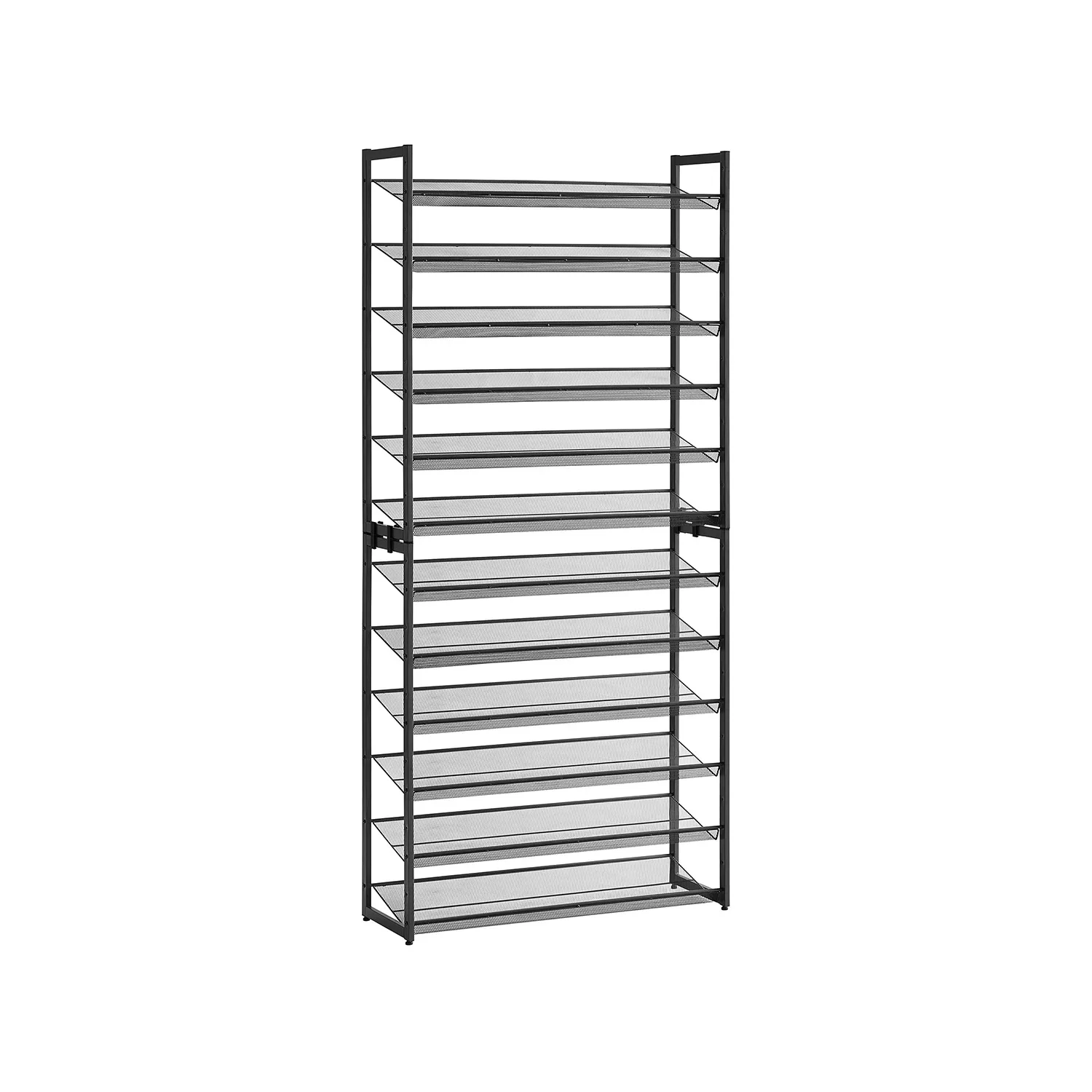 Skohylle, 92.5x30.7x223 cm, Svart