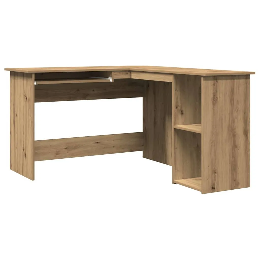 vidaXL Hjørnepult artisan eik 120x140x75 cm konstruert tre