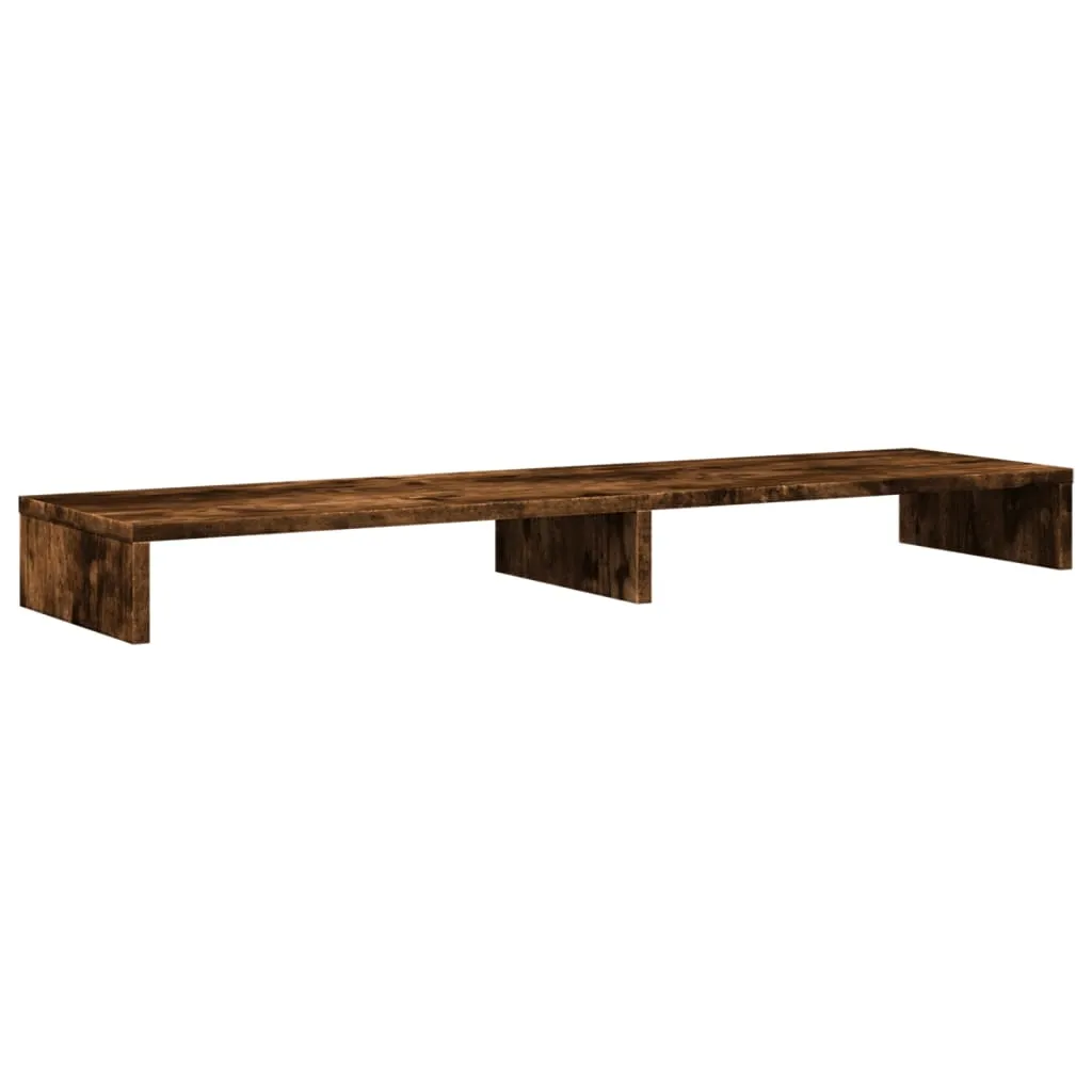 vidaXL Skjermhylle røkt eik 100x27x10 cm konstruert tre