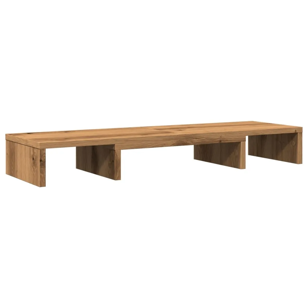 vidaXL Skjermstativ justerbar artisan eik 80x24x10,5 cm konstruert tre