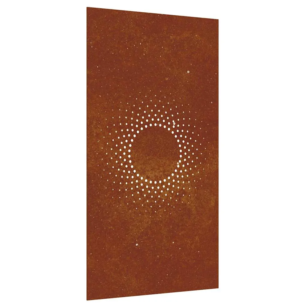 vidaXL Veggdekorasjon til hage 105x55 cm cortenstål soldesign
